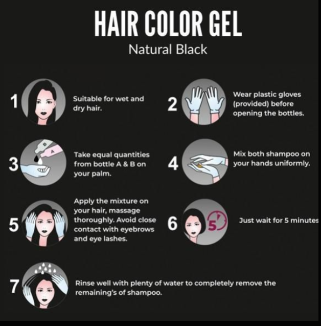 Hair Color Gel - 100% Gray Hair Coverage 125ML (Pack of 2)