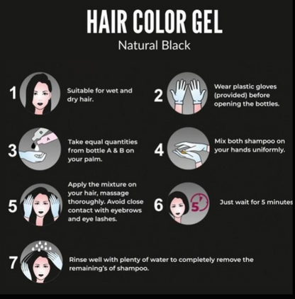 Hair Color Gel - 100% Gray Hair Coverage 125ML (Pack of 2)